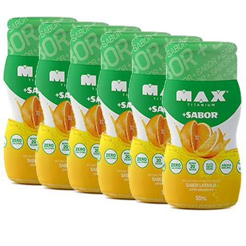 + Sabor - 6 Unidades de 50ml cada Sabor Laranja - Max Titanium