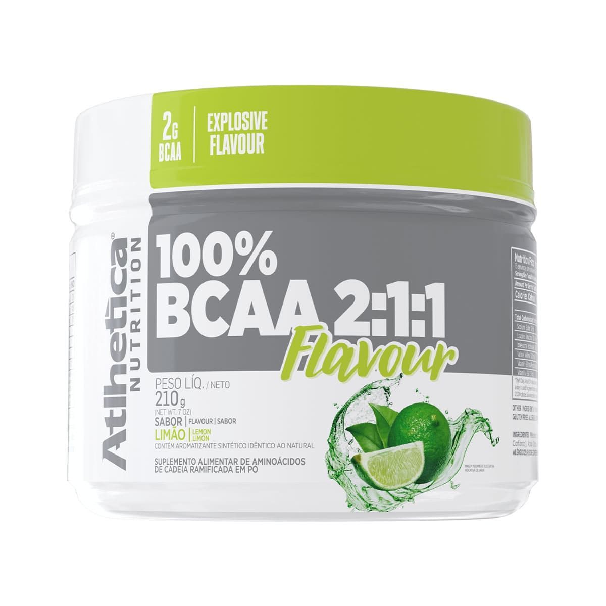 100% Bcaa 2:1:1 Flavour - 210g Lim�o - Atlhetica*** Data Venc. 18/8/23