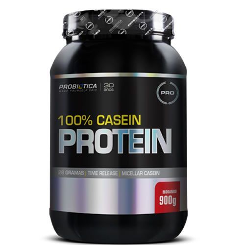 100% Casein Protein - Morango 900g - Probi�tica