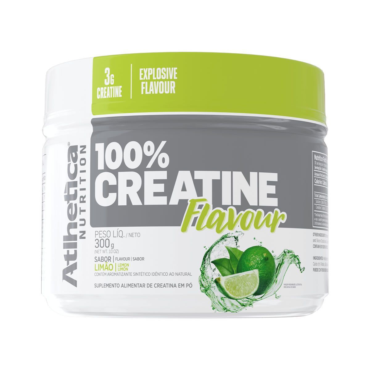 100% Creatine Flavour - 300g Lim�o - Atlhetica Nutrition