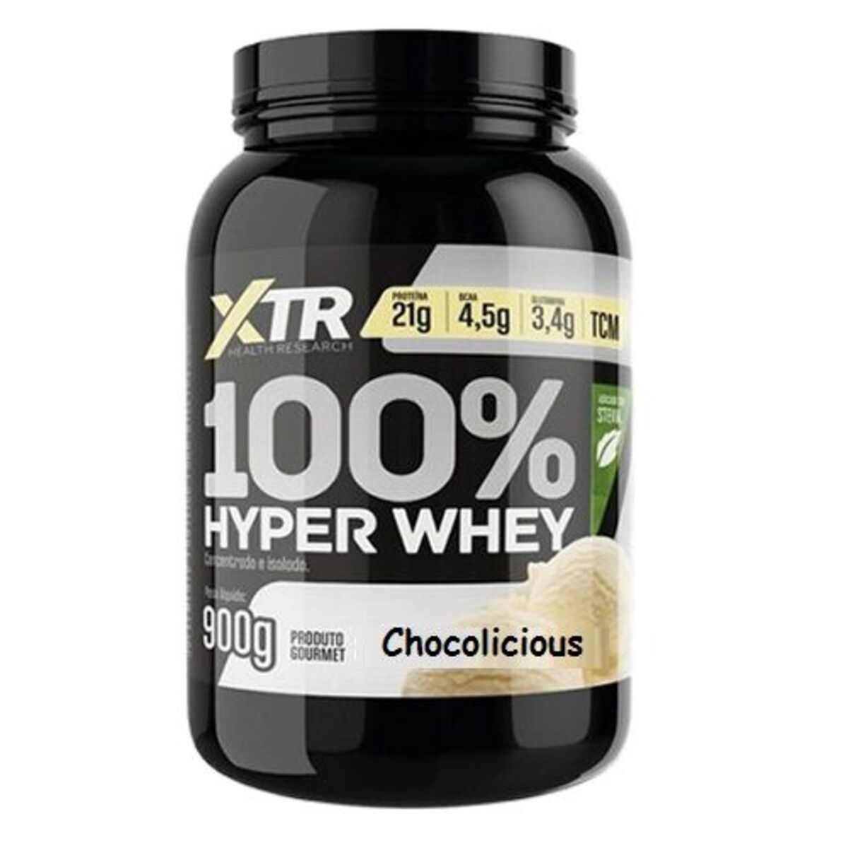 100% Hyper Whey Com Stevia - 900g Chocolicious - XTR*** Data Venc. 23/05/2020