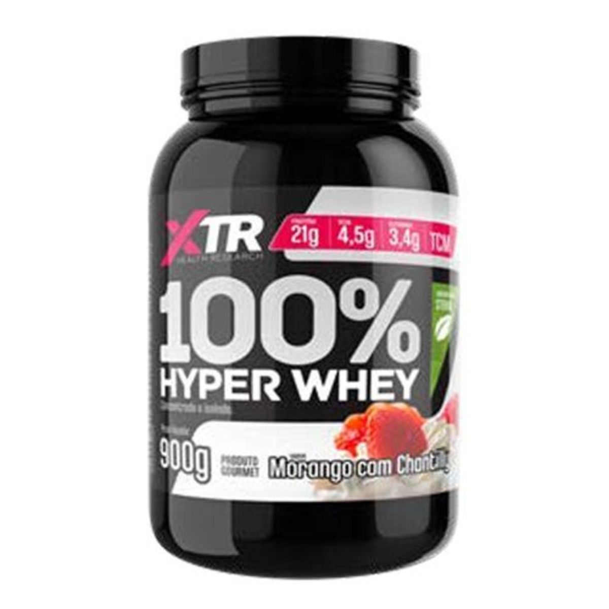 100% Hyper Whey Com Stevia - 900g Morango c/ Chantilly- XTR*** Data Venc. 24/05/2020