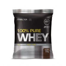 100% Pure Whey - 1 Sach� 33g Chocolate - Probiotica**Furado** Data Venc. 10/06/2021