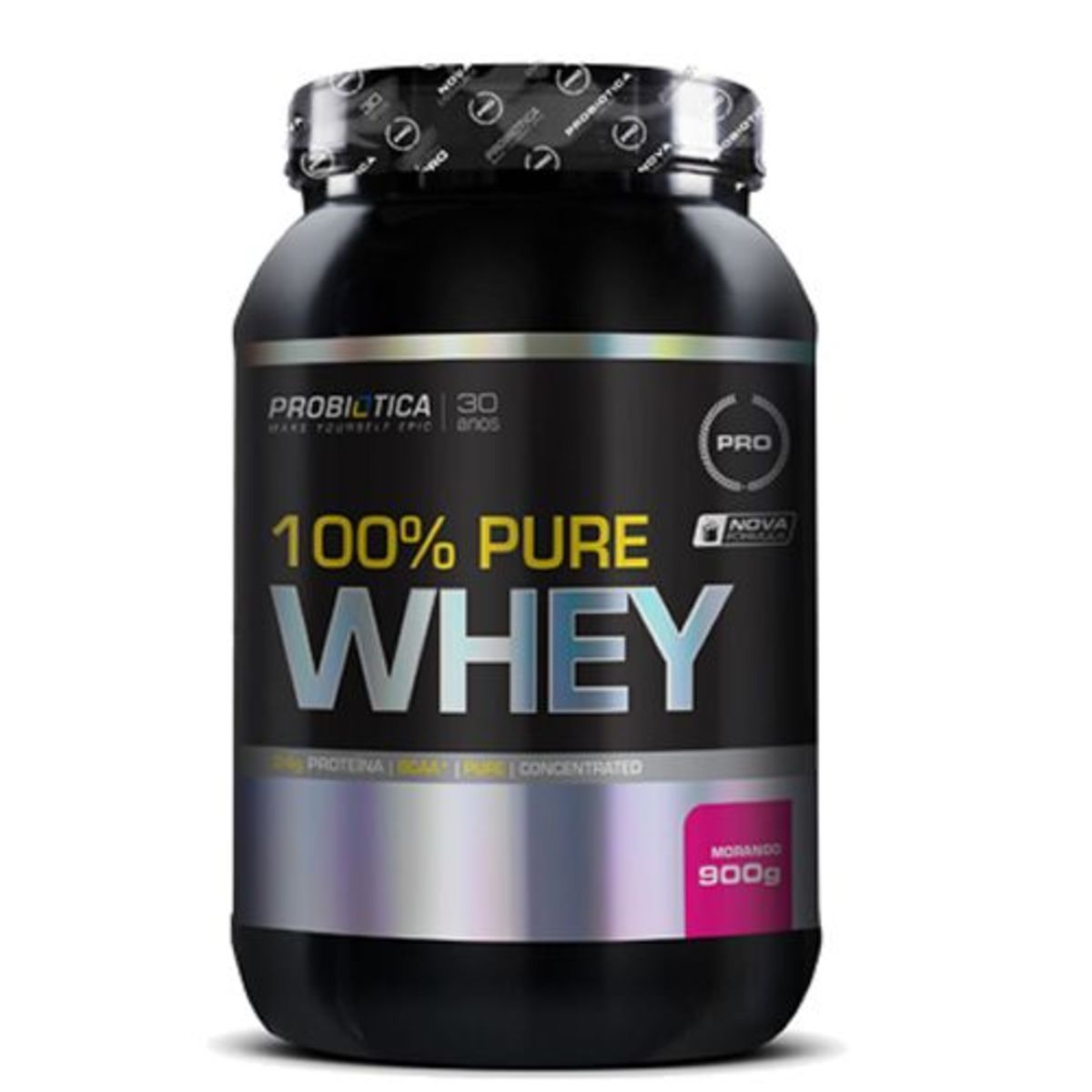 100% Pure Whey - 900g Morango - Probi�tica*** LACRE ROMPIDO *** Data Venc. 30/11/2023