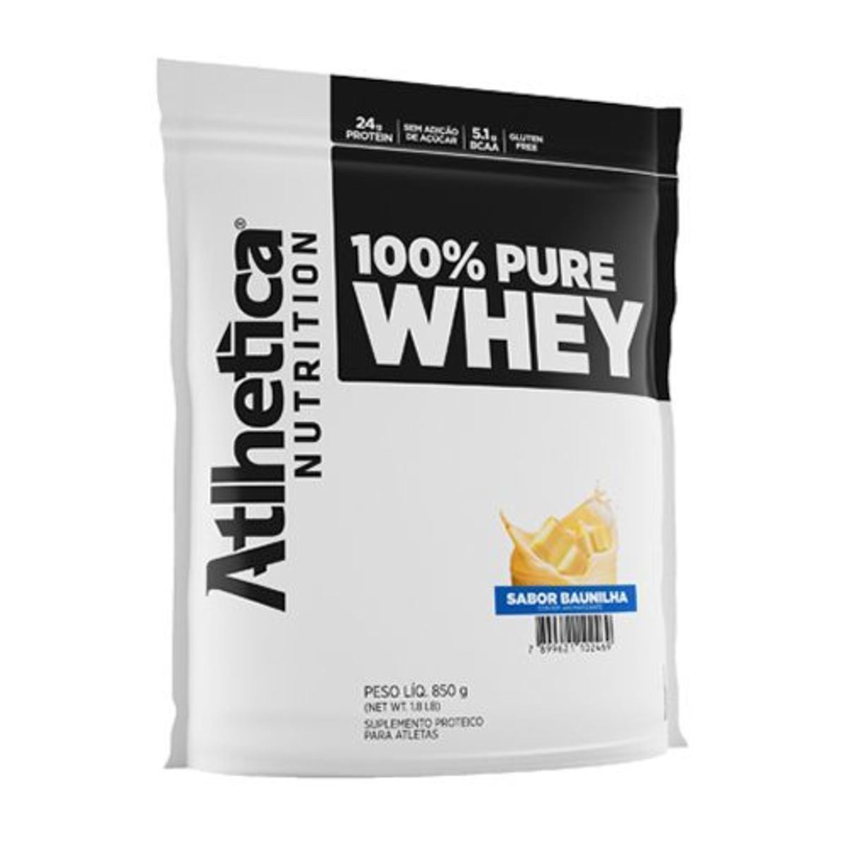 100% Pure Whey Protein - 850g Baunilha - Atlhetica Nutrition