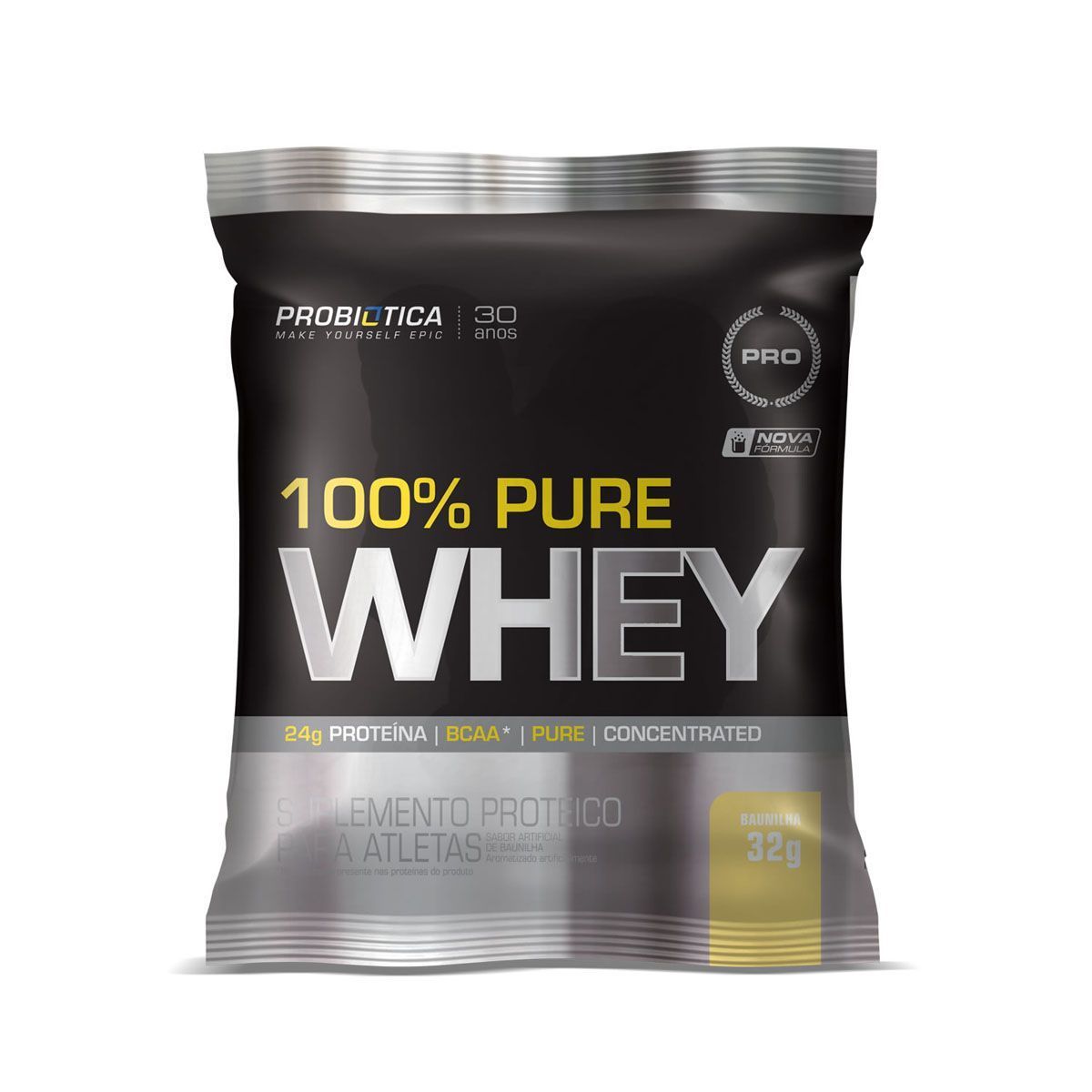 100% Pure Whey - Sach� 32g Baunilha - Probi�tica