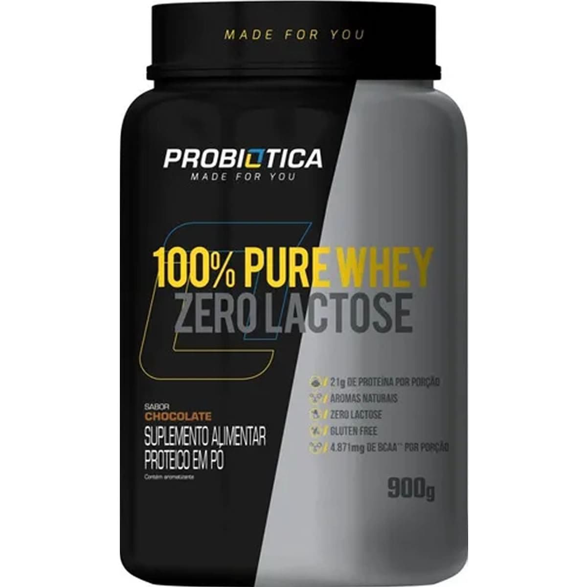 100% Pure Whey Zero Lactose - Chocolate 900g - Probi�tica