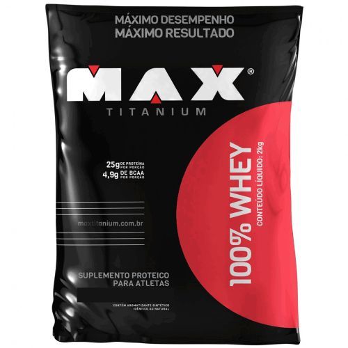 100% Whey - 2000g Vitamina de Frutas - Max Titanium