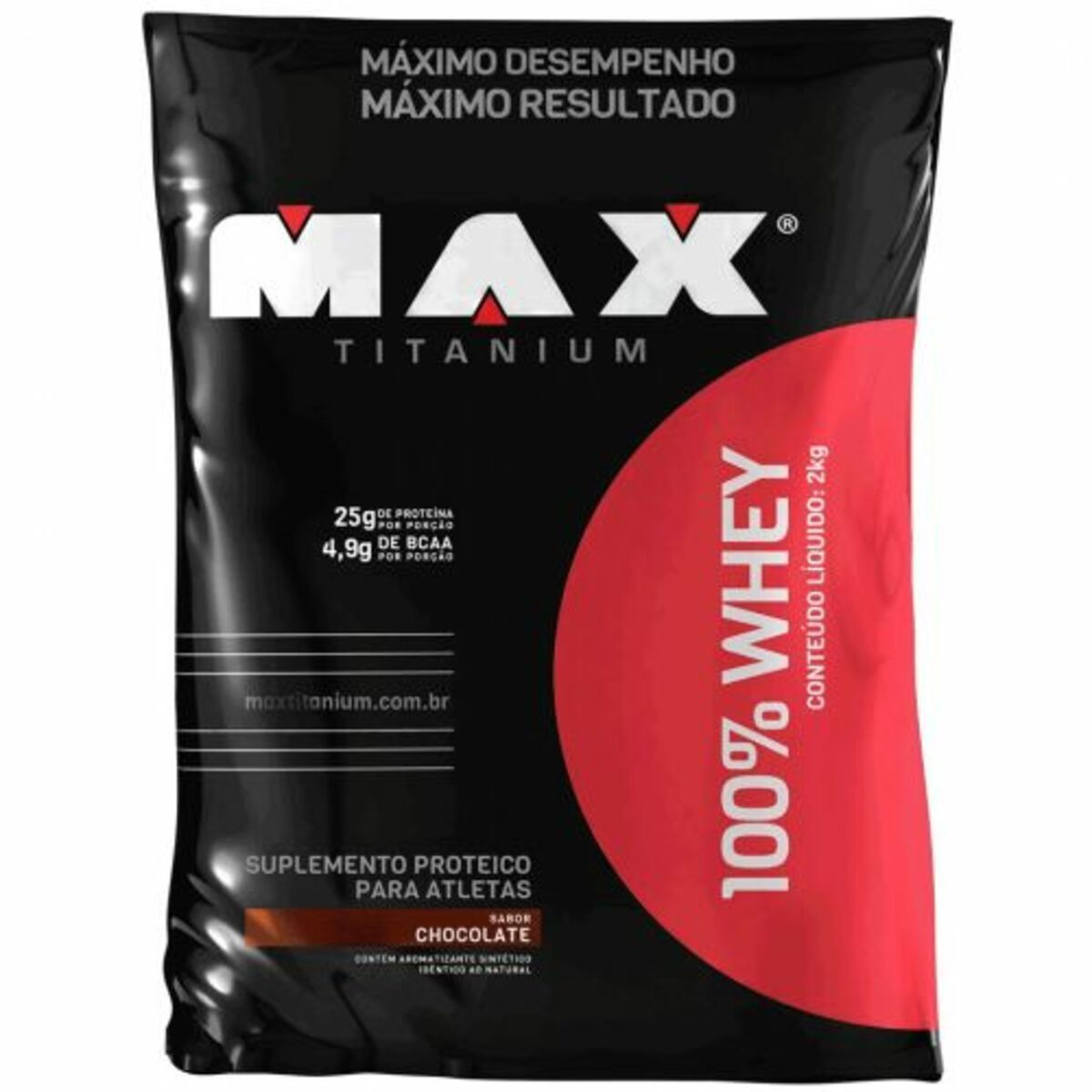 100% Whey - 2000g Chocolate - Max Titanium*** Data Venc. 29/01/2021
