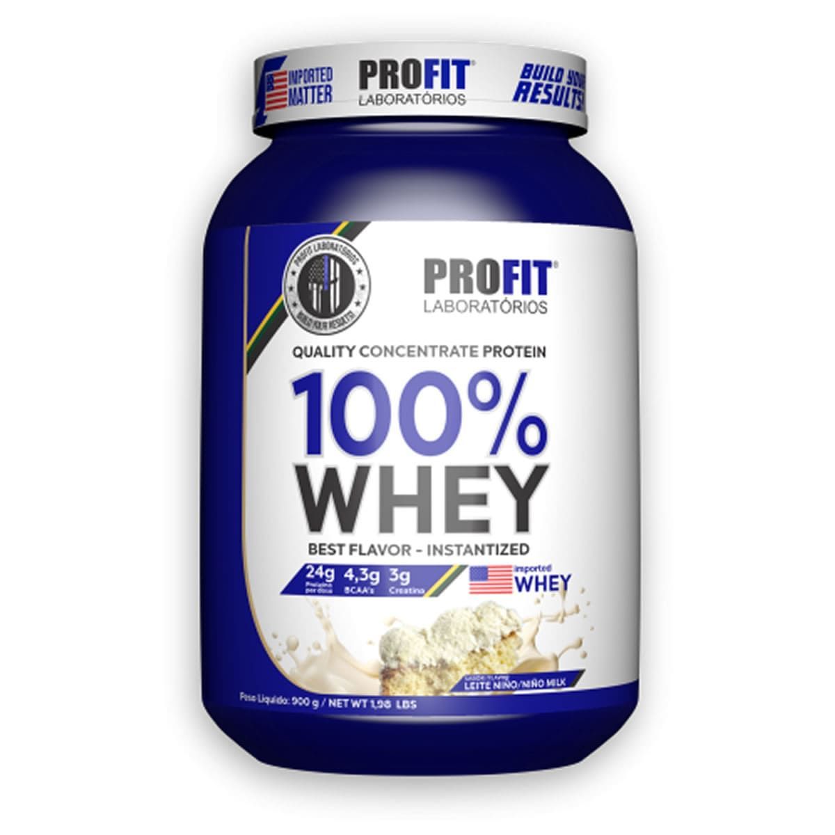 100% Whey Concentrate - 900g Leite Nin� - Profit