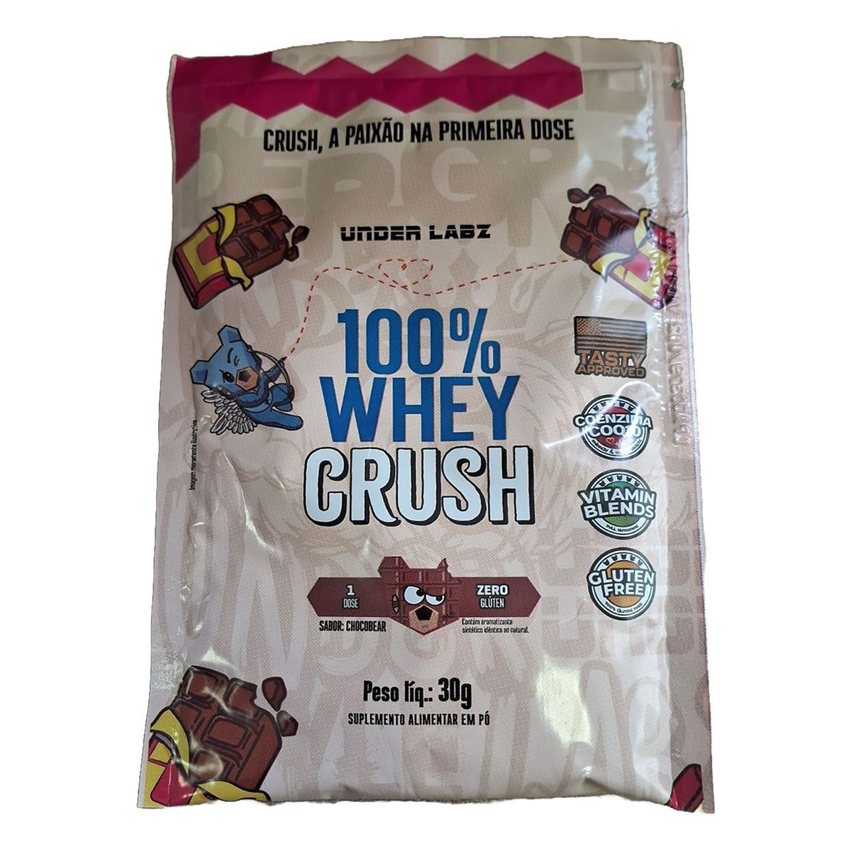 100% Whey Crush - 1 Sach� 30g Chocobear - Under Labz