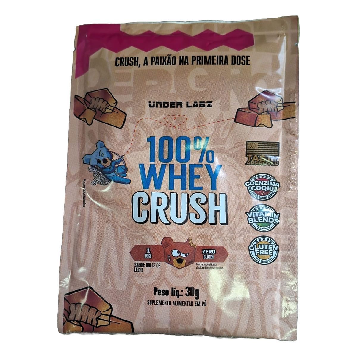 100% Whey Crush - 1 Sach� 30g Dulce de Leche - Under Labz