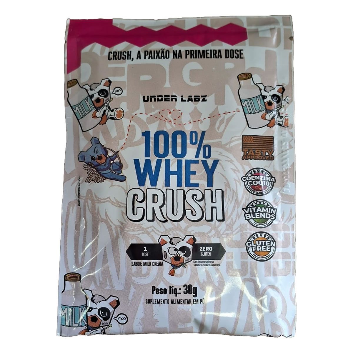 100% Whey Crush - 1 Sach� 30g Milk Cream - Under Labz