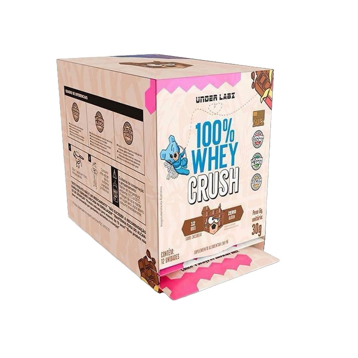 100% Whey Crush - 12 Sach�s 30g Chocobear - Under Labz