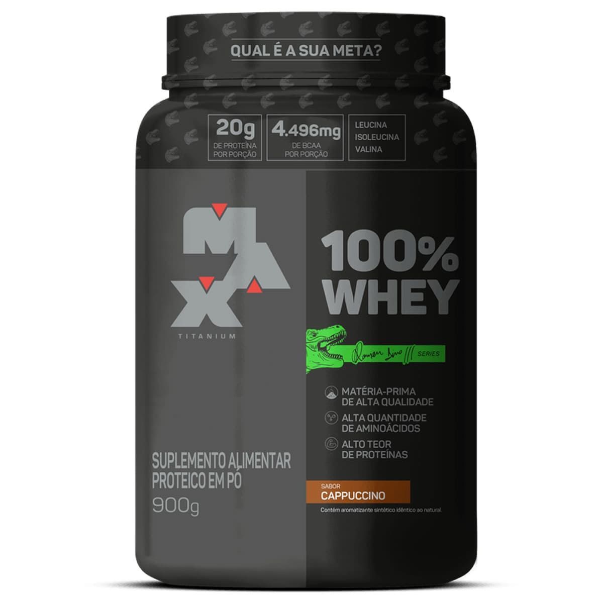 100% Whey Dino Series - 900g Cappuccino - Max Titanium