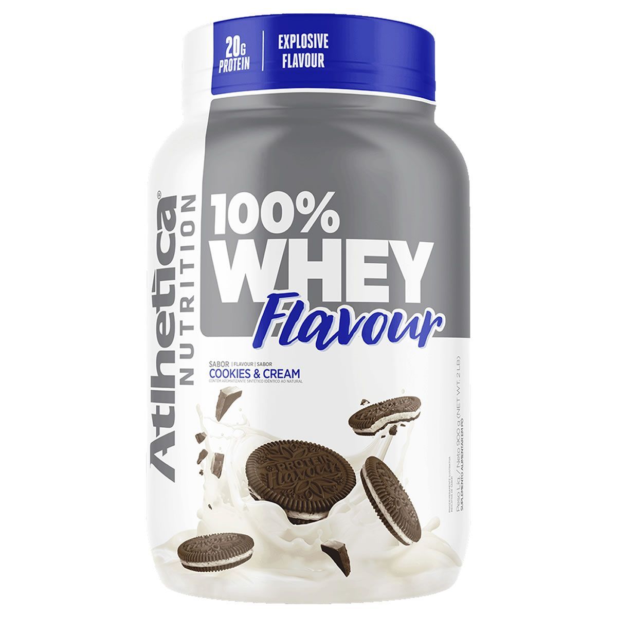 100% Whey Flavour - 900g Cookies e Cream - Atlhetica Nutrition