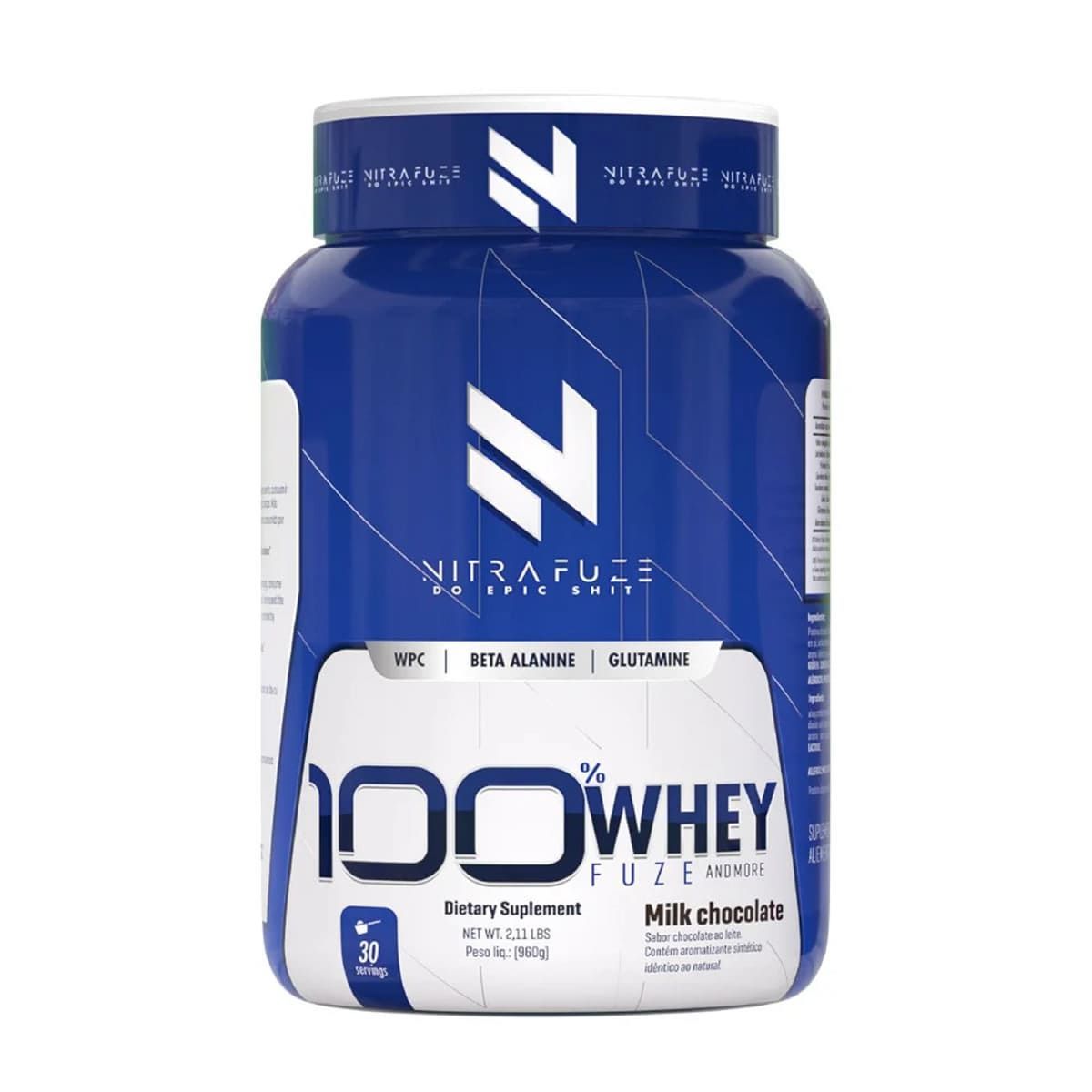 100% Whey Fuze - 960g Chocolate - NitraFuze*** Data Venc. 30/05/2024