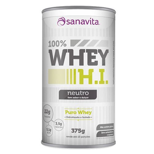 100% Whey H.I - 375g Neutro - Sanavita
