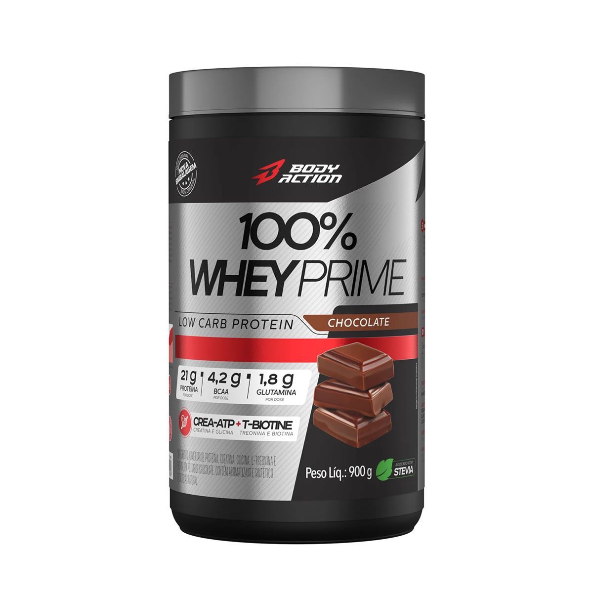 100% Whey Prime Concentrado - 900g Chocolate - BodyAction