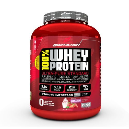 100% Whey Protein - 2270g Morango - BodyAction