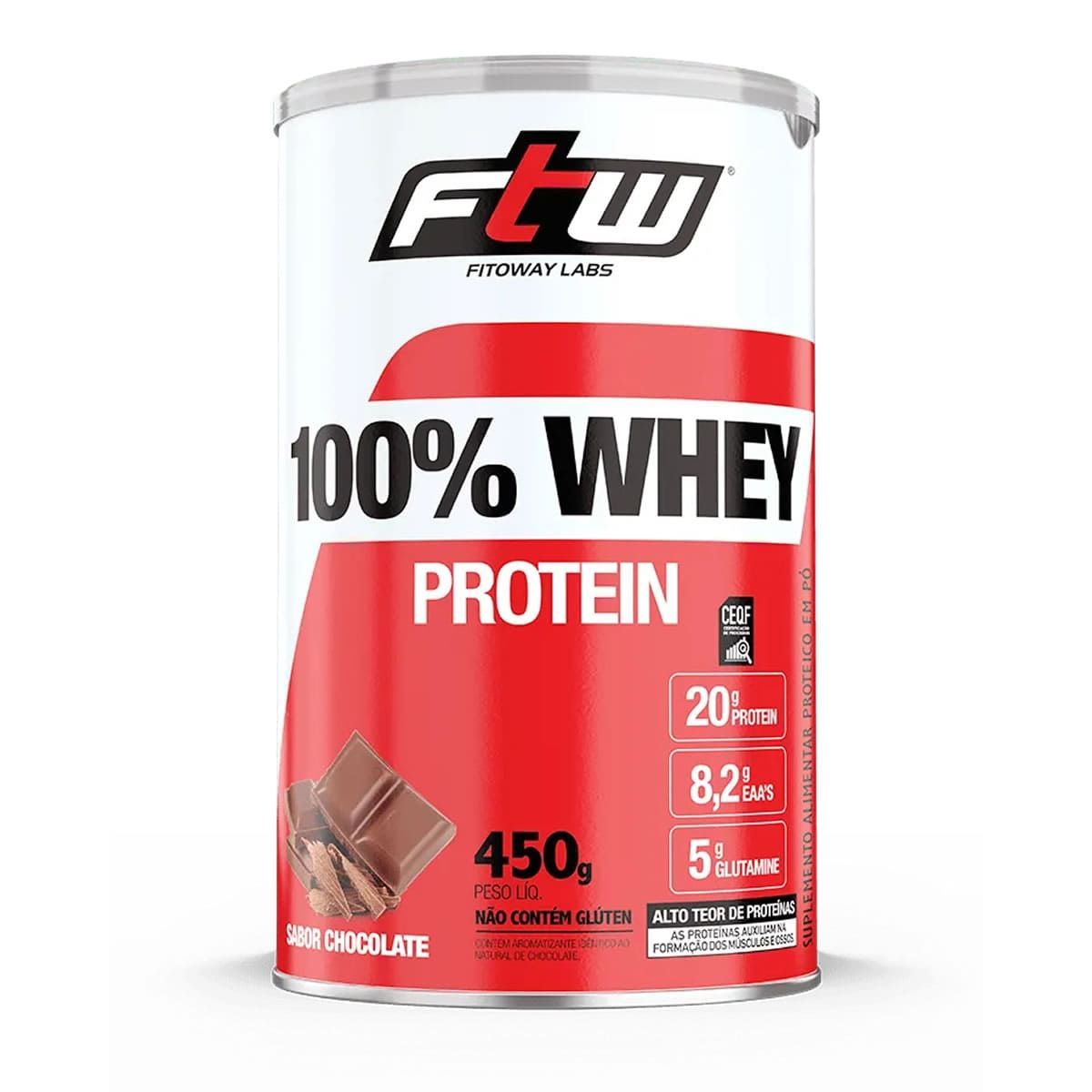 100% Whey Protein - 450g Chocolate - Fitoway