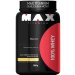 100% Whey Protein - 900g Baunilha + Coqueteleira 600ml Preta - Max Titanium