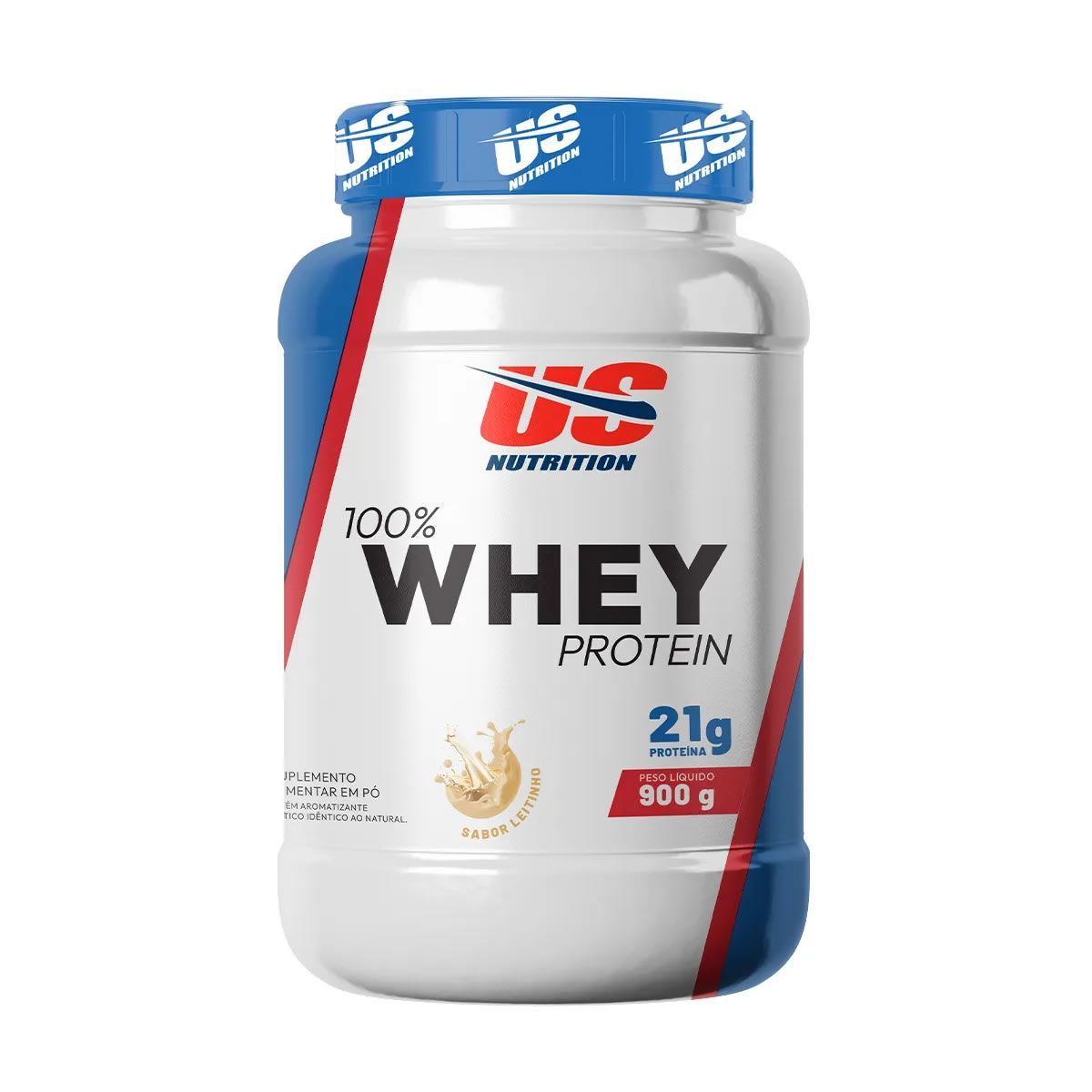 100% Whey Protein - 900g Leitinho - Us Nutrition