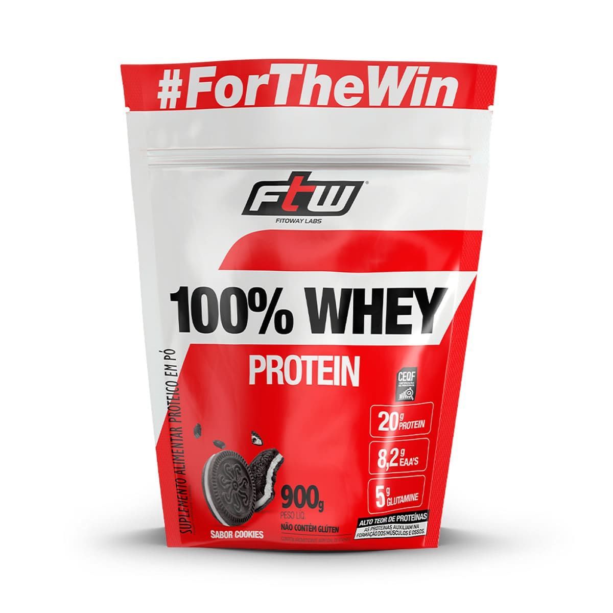100% Whey Protein - 900g Refil Coockies - FTW*** Data Venc. 30/10/2024