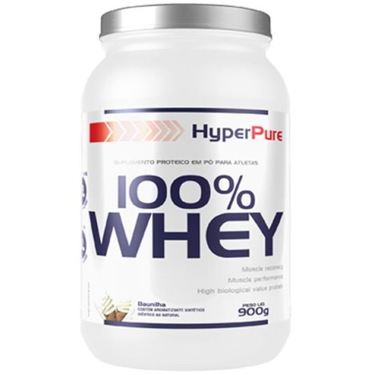 100% Whey Protein Concentrado - 900g Baunilha - HyperPure