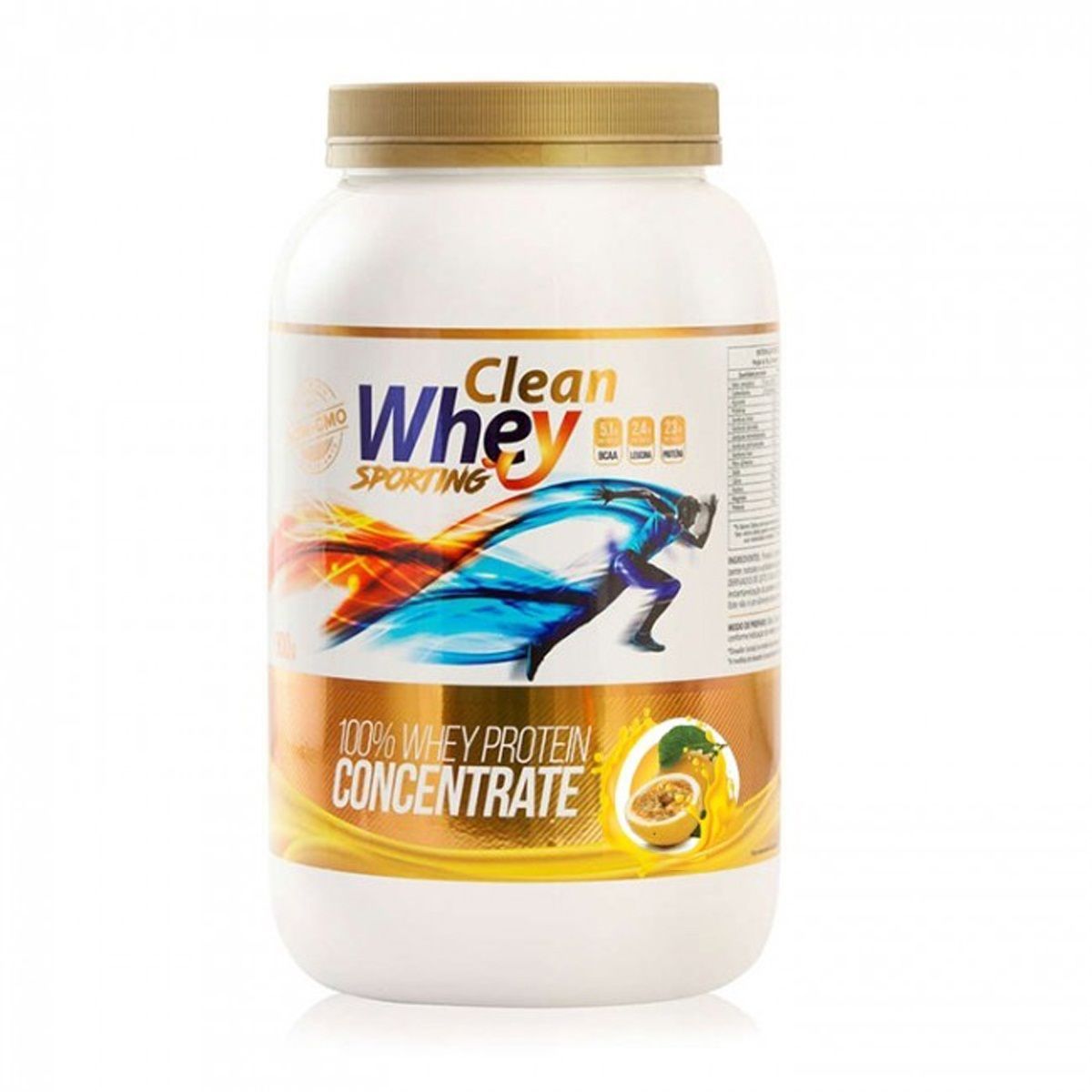100% Whey Protein Concentrate - 900g Maracuj� - Clean Whey