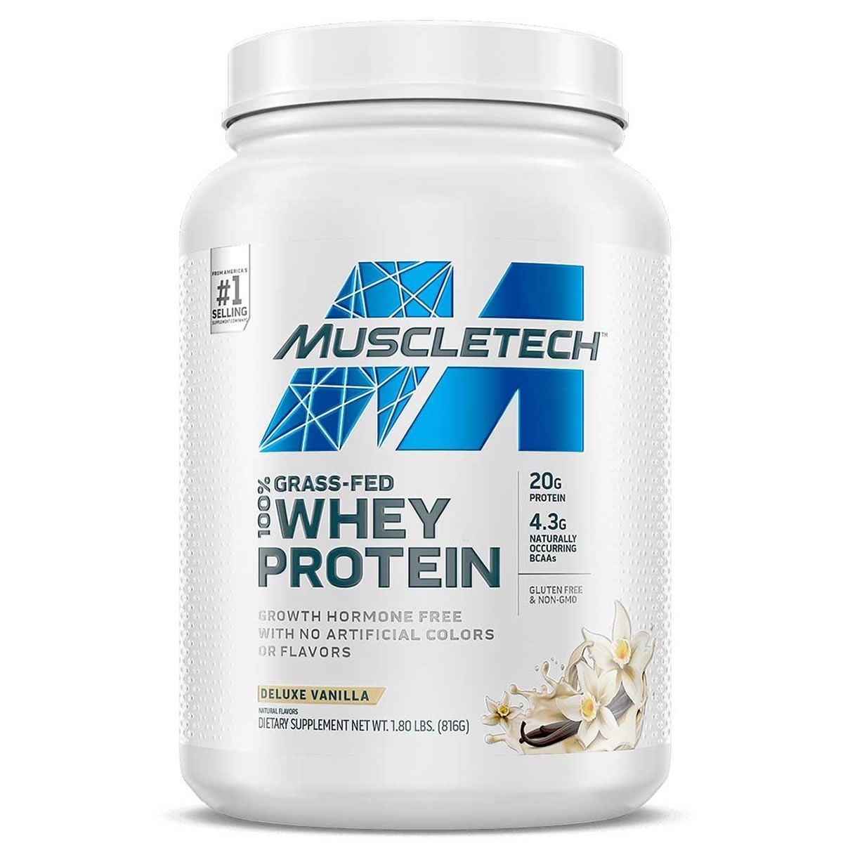 100% Whey Protein Grass Fed - 816g Deluxe Vanilla - Muscletech