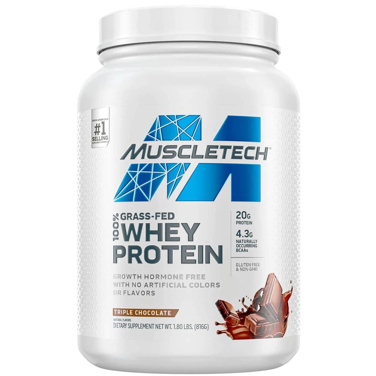 100% Whey Protein Grass Fed - 816g Triple Chocolate - Muscletech