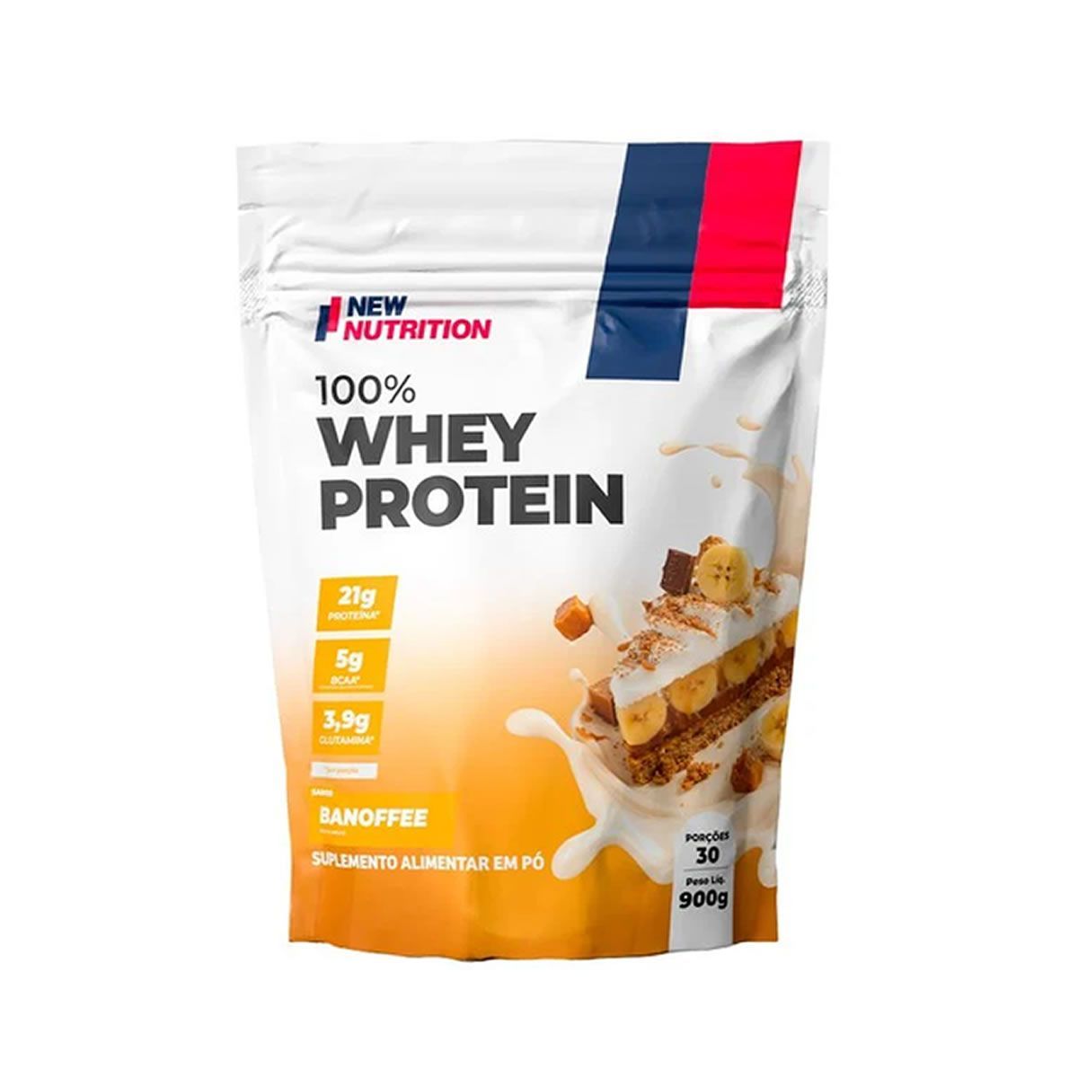 100% Whey Protein - Refil 900g Banoffee - NewNutrition