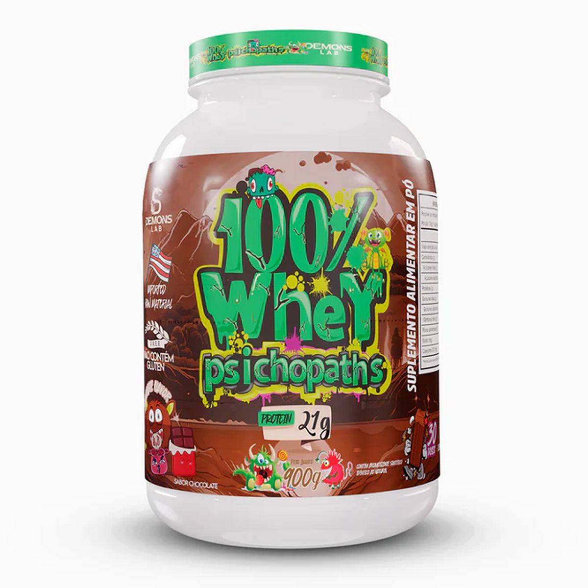 100% Whey Psichopaths -  900g Chocolate - Demons Lab