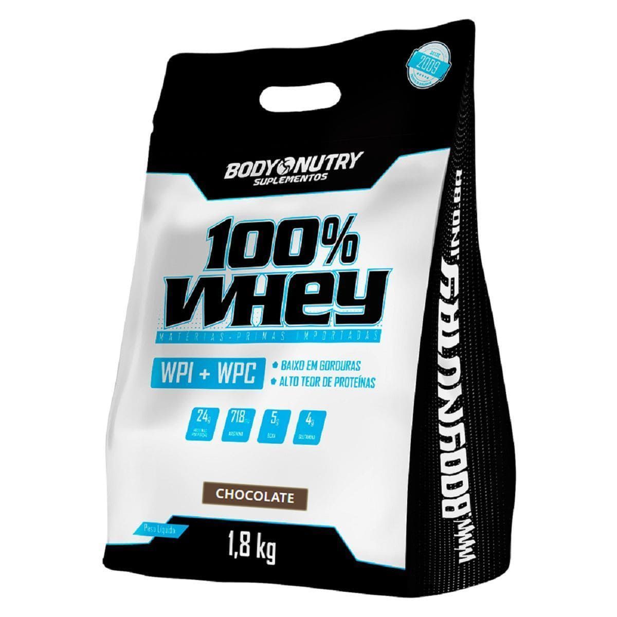 100% Whey Refil - 1800g Chocolate - Body Nutry*** Data Venc. 03/05/2024