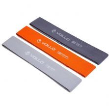3 Faixas El�sticas Mini Bands de Poli�ster - 3 Intensidades - Vollo Sports