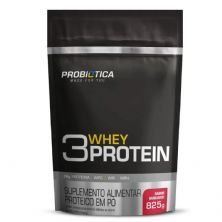 3 Whey Protein - 825g Morango - Probi�tica