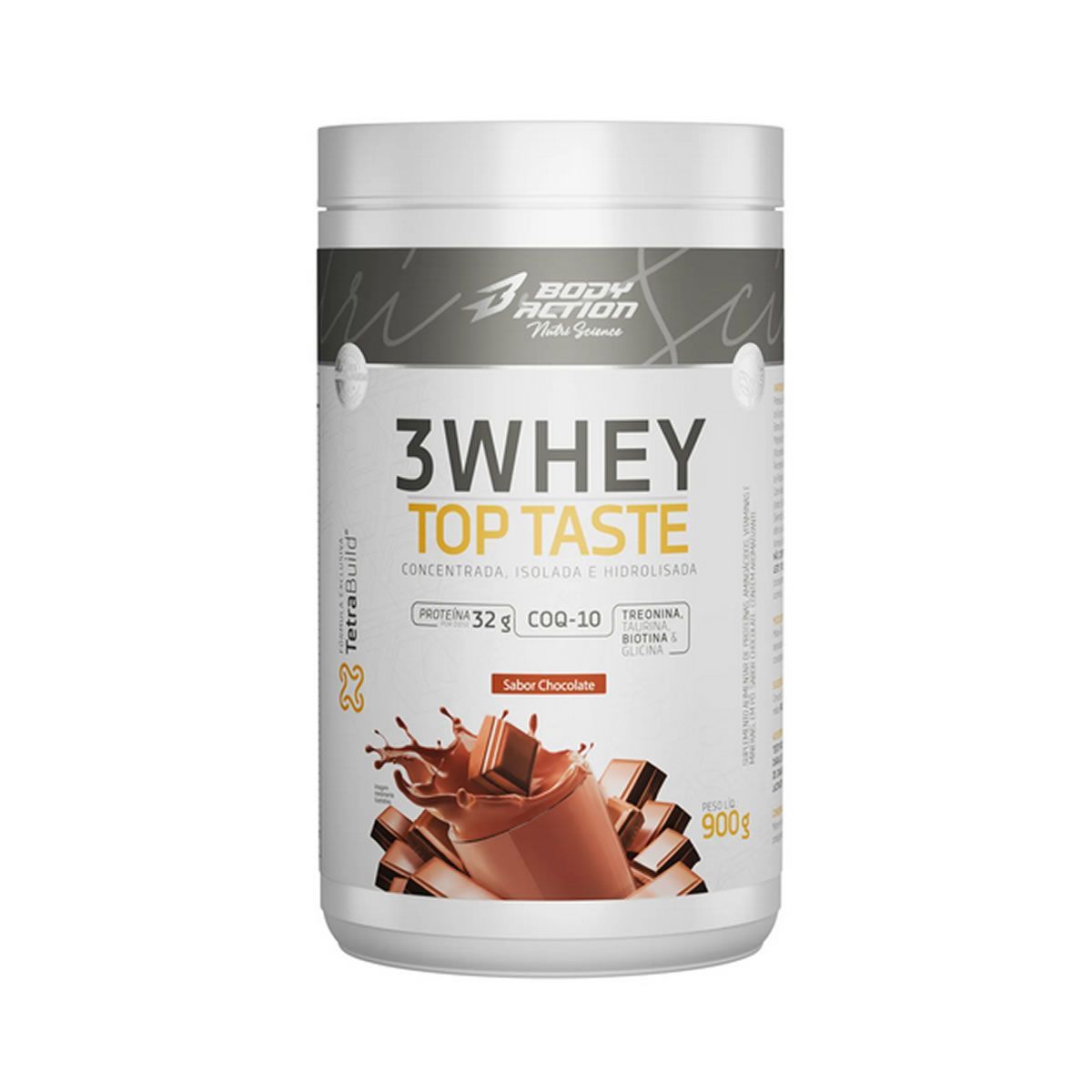 3 Whey Top Taste - 900g Chocolate - Body Action