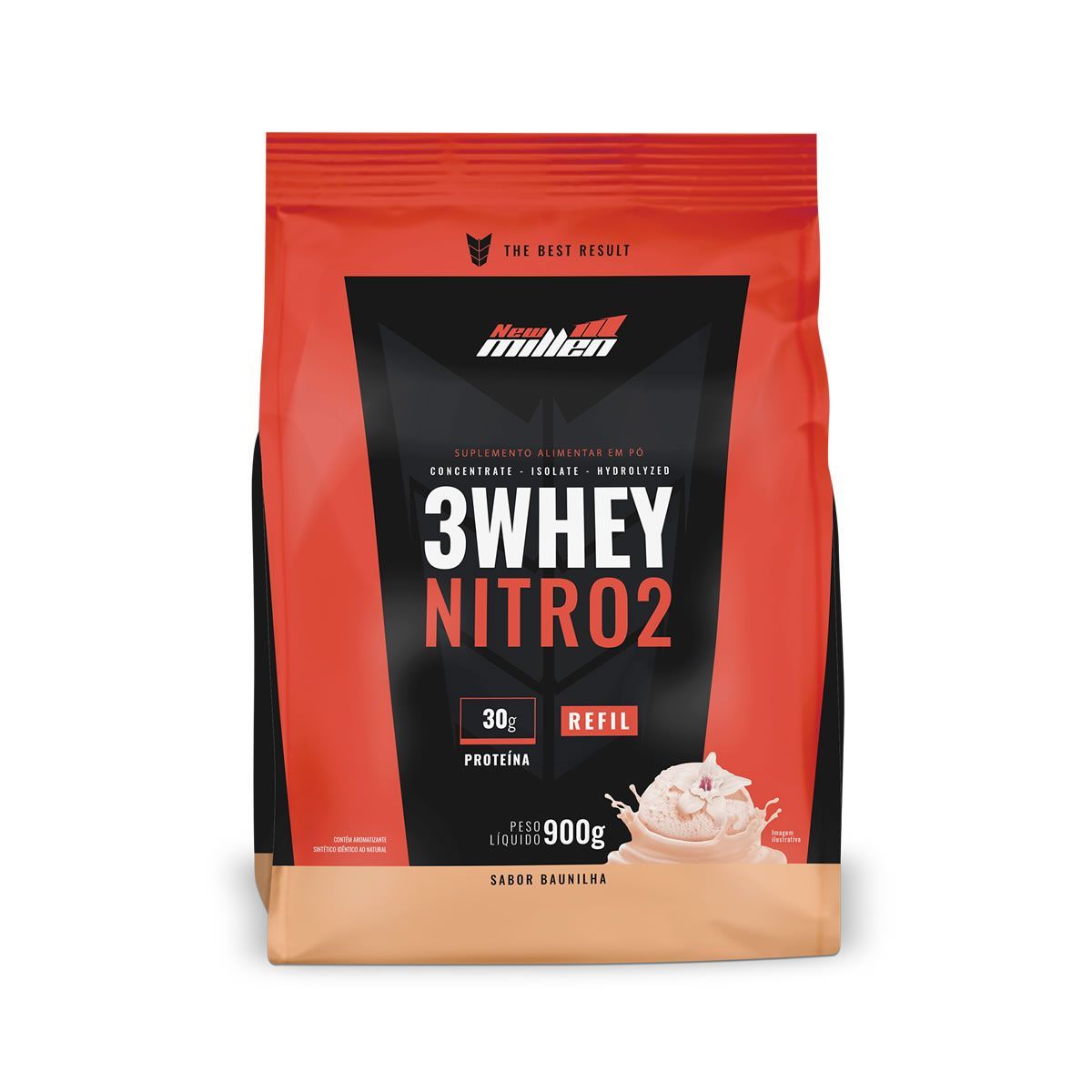 3Whey Nitro 2 - 900g Refil Baunilha - New Millen