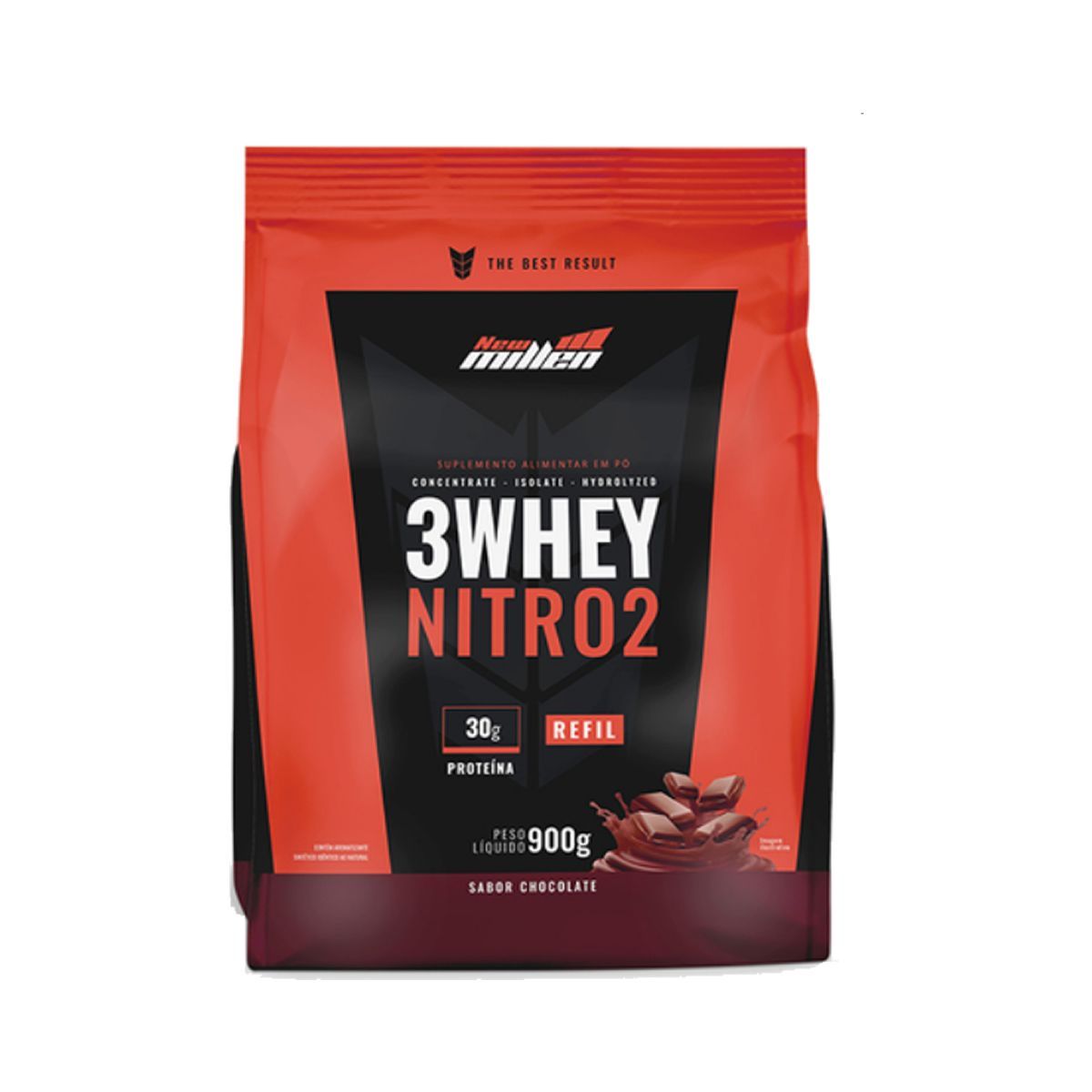 3Whey Nitro 2 - 900g Refil Chocolate - New Millen