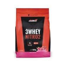 3Whey Nitro 2 - 900g Refil Morango - New Millen