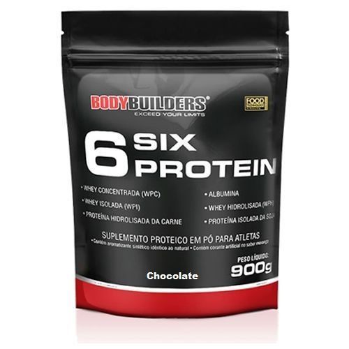 6 Six Protein - 900g Refil Chocolate - BodyBuilders