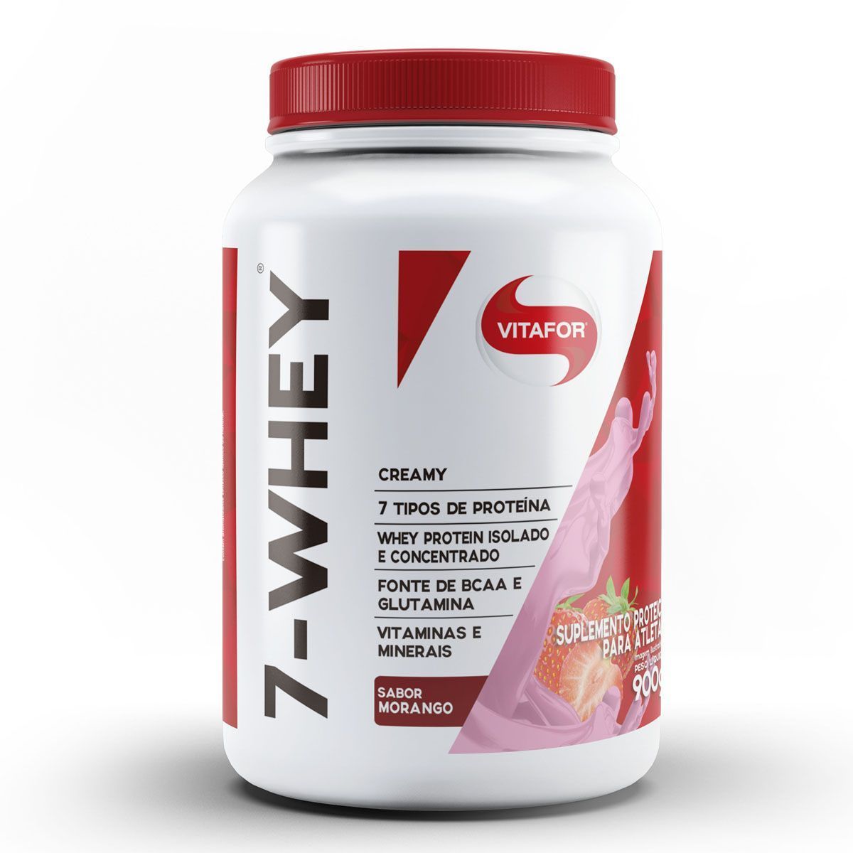 7 Whey Creamy - 900g Morango - Vitafor*** Data Venc. 28/02/2021