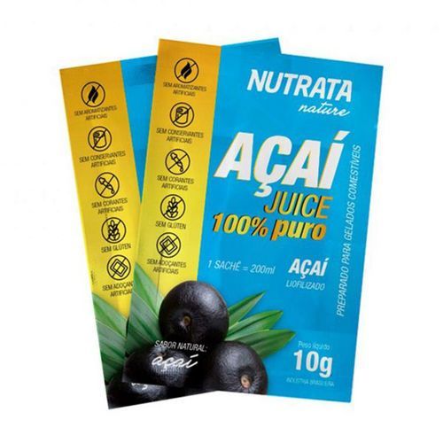 A�a� Juice 100% puro - 20 Sach�s de 10g - Nutrata