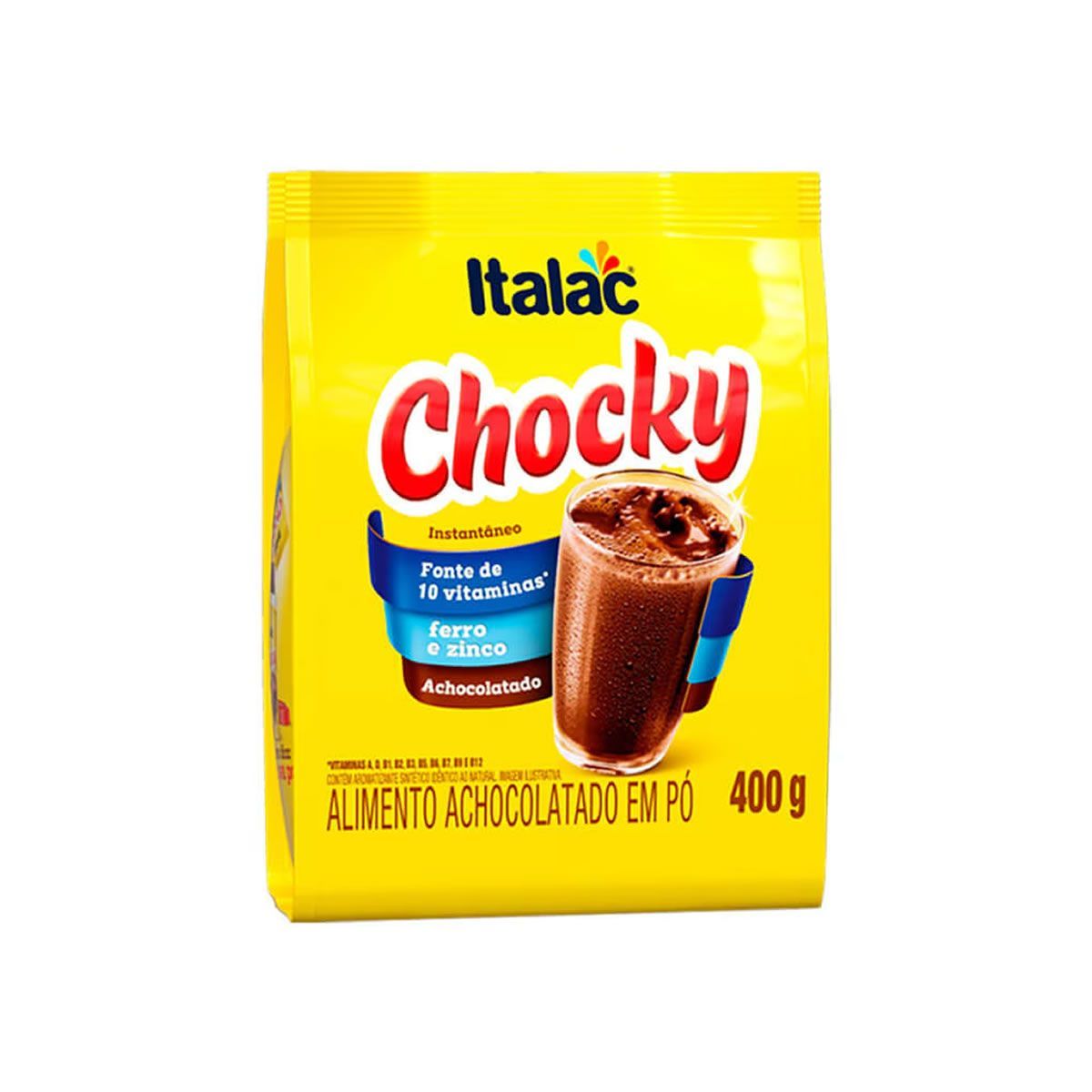 Achocolatado em P� Chocky -  400g Chocolate - Italac