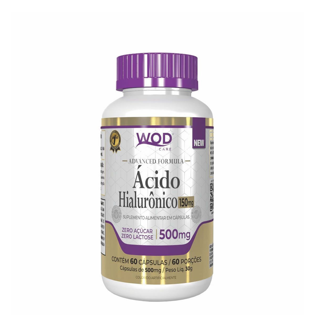 �cido Hialur�nico - 60 C�psulas - Wod Nutrition