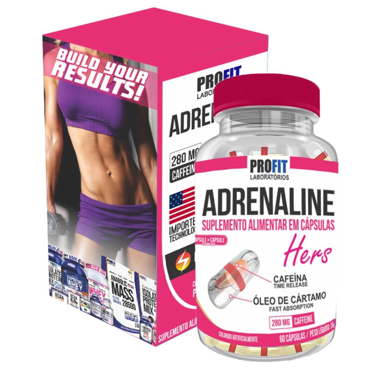 Adrenaline Hers Intensive F�rmula - 60 C�psulas - ProFit