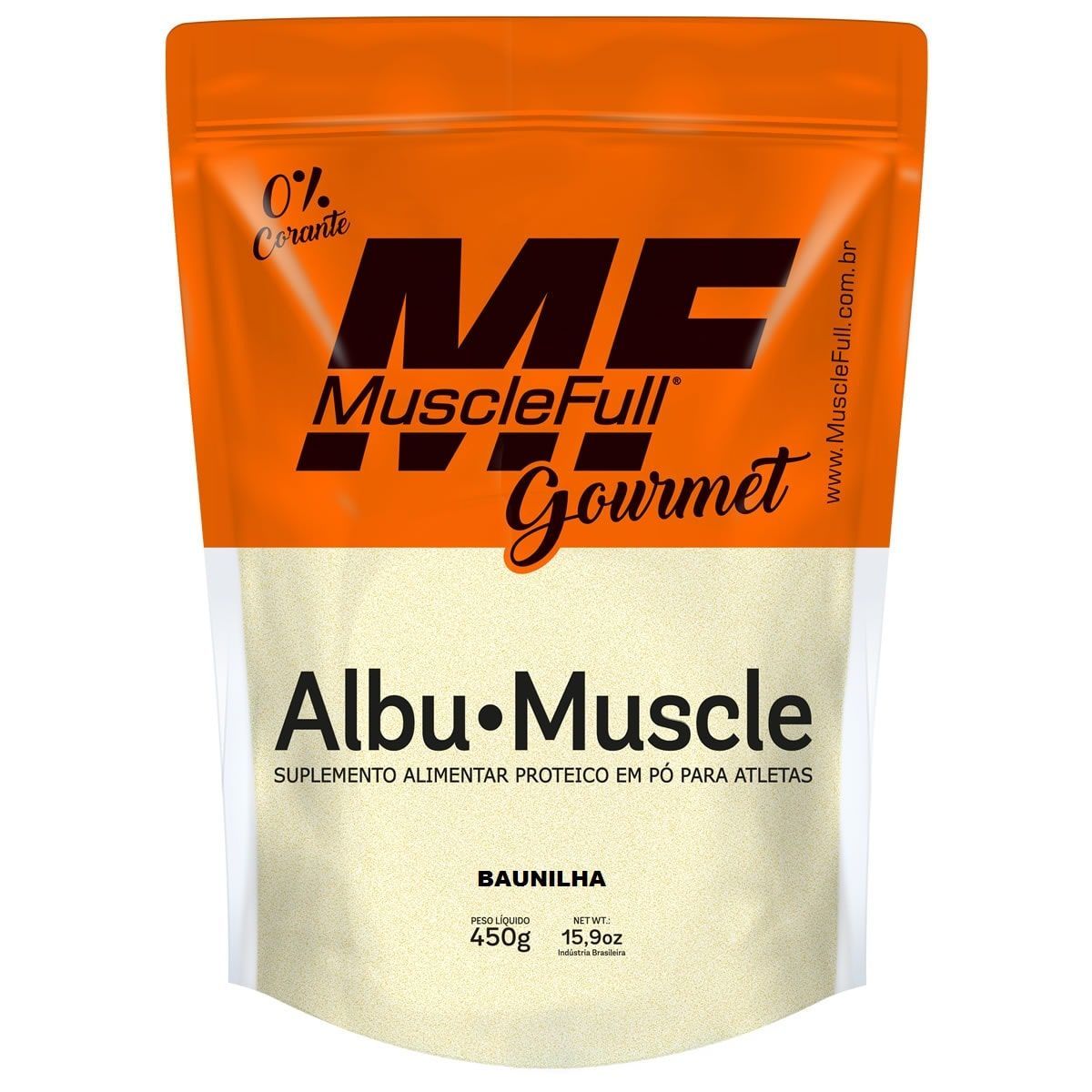 Albu-Muscle Gourmet -  450g Baunilha - MuscleFull*** Data Venc. 30/05/2022