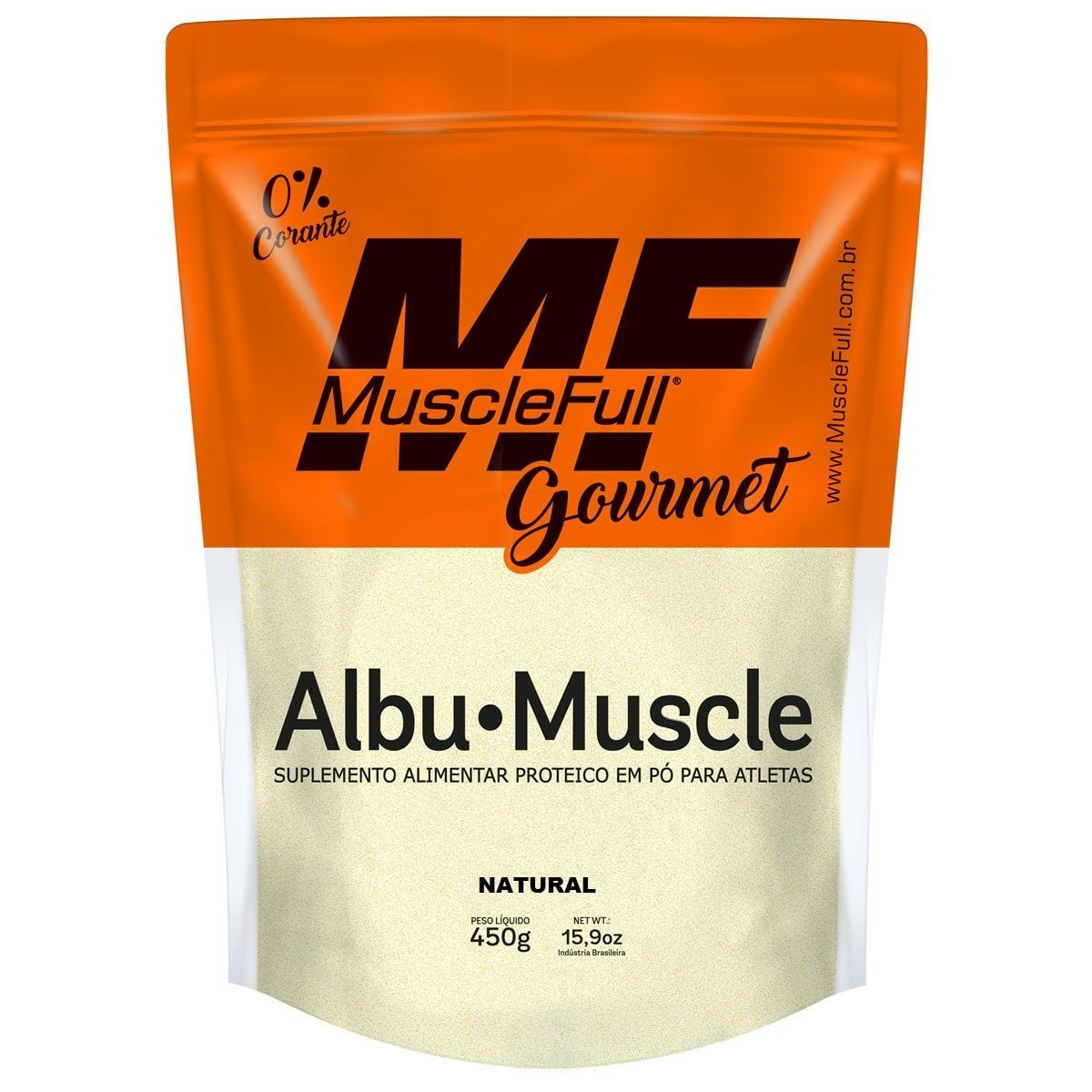 Albu-Muscle Gourmet -  450g Natural - MuscleFull*** Data Venc. 30/05/2022