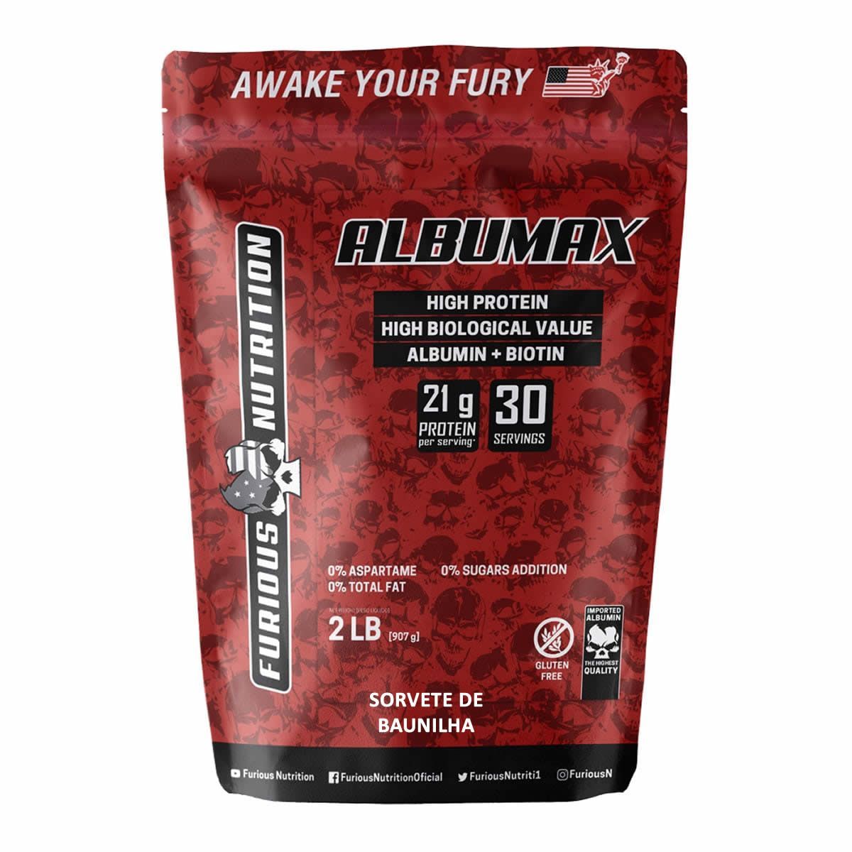 Albumax - 907g Sorvete de Baunilha - Furious Nutrition